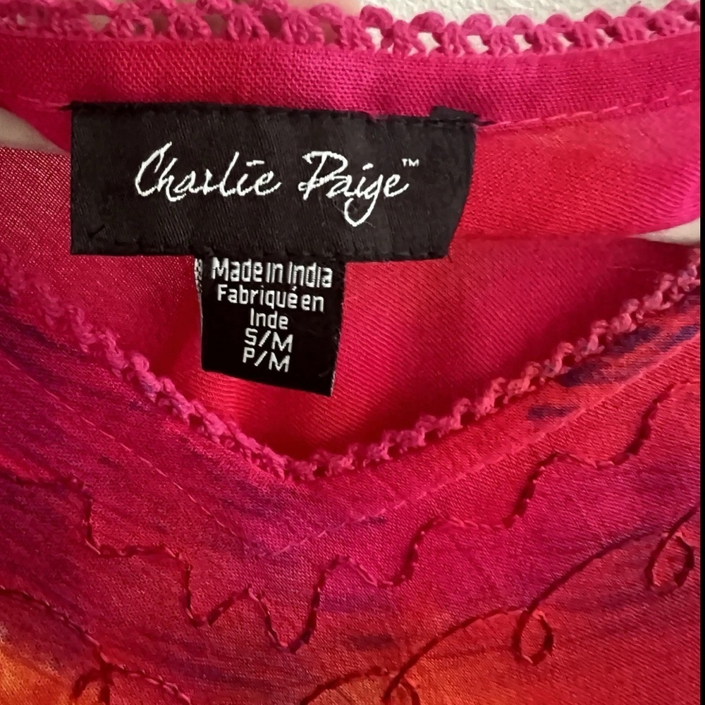 Charlie Paige tie dye blouse Top hippie - Picture 11 of 11